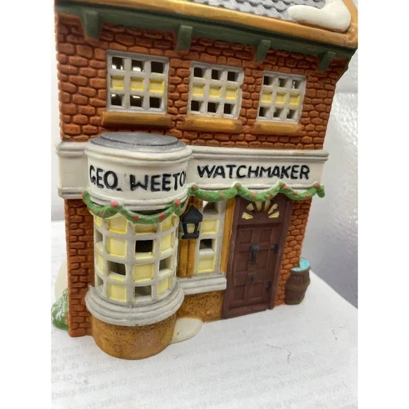 Dept 56 Dickens Village Geo Weeton Watchmaker Heritage Village 5926-9 Porcelain - Picture 1 of 10